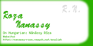 roza nanassy business card