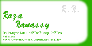 roza nanassy business card